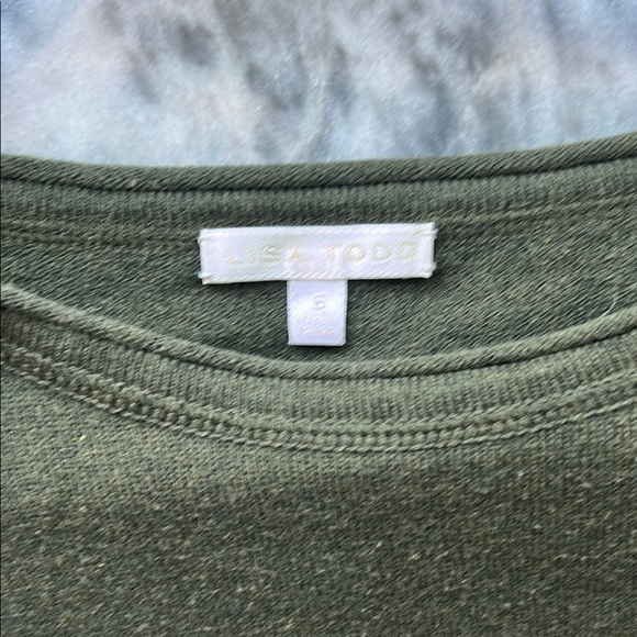 Lisa Todd Green More To Love Embroidered heart Crew Neck Sweater | S - Picture 2 of 5